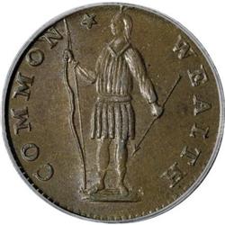 1788 1C Massachusetts Cent, Period MS64 Brown