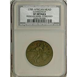 1785 African Head Connecticut XF Details NCS