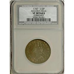 1747 1/2P Machin's Mills NCS VF Details