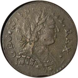 1787 1/2P Machin's Mills Halfpenny AU55 NGC