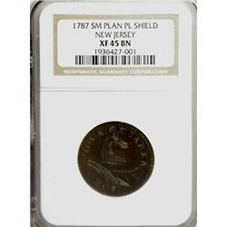 1787 COPPER New Jersey Copper, Small Planchet,