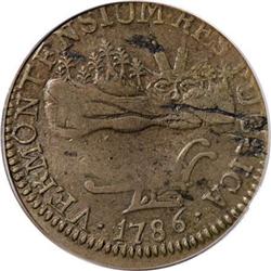 1786 COPPER Vermont Copper, VERMONTENSIUM AU53