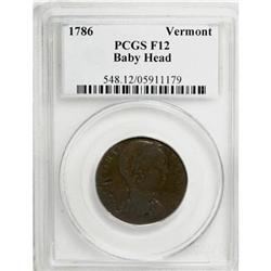 1786 COPPER Vermont Copper, Baby Head Fine 12