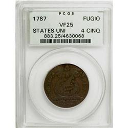 1787 1C Fugio Cent, STATES UNITED, Cinquefoils