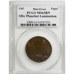 1787 1C Fugio Cent MS63 Brown PCGS