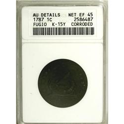 1787 1C Fugio Cent, STATES UNITED, Eight-Pointed