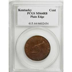 Kentucky Token, Plain Edge MS64 RB PCGS
