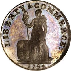 1794 Cent Talbot, Allum & Lee Cent PR65 Brown