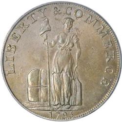 1795 1C Talbot Allum & Lee Cent MS65 Brown PCGS