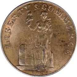 1795 1C Talbot, Allum & Lee Cent MS65 Red and