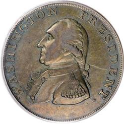 1793 1/2P Washington Ship Halfpenny, Copper,