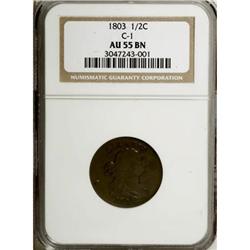 1803 1/2 C AU55 NGC