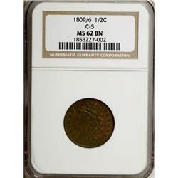 1809/6 1/2 C MS62 Brown NGC