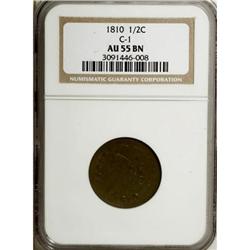 1810 1/2 C AU55 NGC