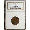 Image 1 : 1855 1/2 C MS65 Red and Brown NGC