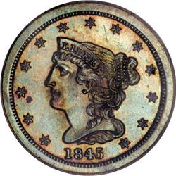 1845 1/2 C Restrike PR63 Brown PCGS