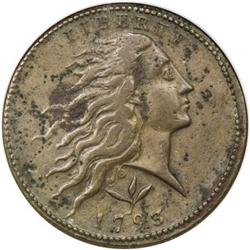1793 Wreath Cent S-10 XF Details ANACS