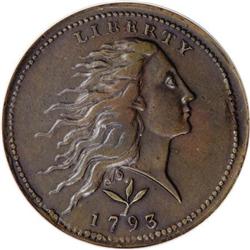 1793 1C Wreath Cent--Vine and Bars--Improperly