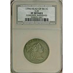1794 1C Head of 1794--Corroded, Burnished--NCS.