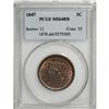 Image 1 : 1847 1C MS64 Red and Brown PCGS
