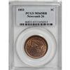 Image 1 : 1853 1C MS65 Red and Brown PCGS