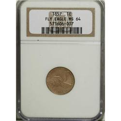 1857 1C MS64 NGC
