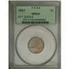 Image 1 : 1857 1C MS64 PCGS