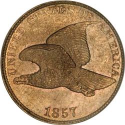 1857 1C MS65 NGC