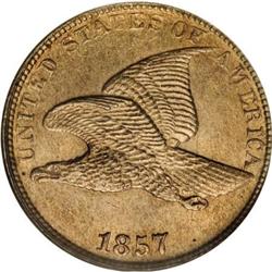 1857 1C MS65 NGC