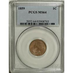 1859 1C MS64 PCGS