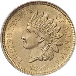 1859 1C MS65 PCGS