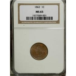 1862 1C MS65 NGC