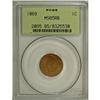 Image 1 : 1869 1C MS65 Red and Brown PCGS