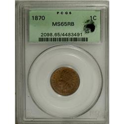 1870 1C MS65 Red and Brown PCGS Eagle Eye