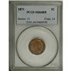 Image 1 : 1871 1C MS64 Red and Brown PCGS