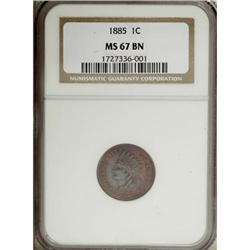 1885 1C MS67 Brown NGC