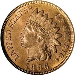 1886 1C Type Two MS65 Red and Brown NGC