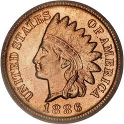 1886 1C Type Two MS64 Red PCGS