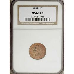 1888 1C MS66 Red and Brown NGC