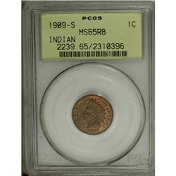 1909-S 1C MS65 Red and Brown PCGS