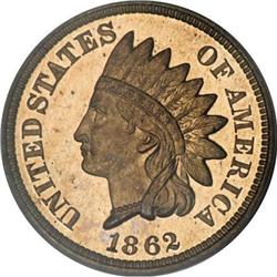 1862 1C PR65 Cameo PCGS