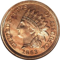 1863 1C PR66 Cameo NGC