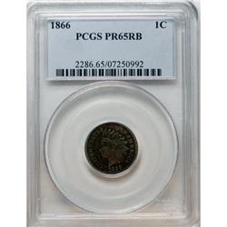 1866 1C PR65 Red and Brown PCGS