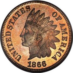1866 1C PR65 Cameo PCGS