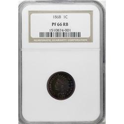 1868 1C PR66 Red and Brown NGC