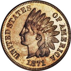 1871 1C PR65 Cameo PCGS