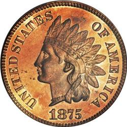 1875 1C PR65 Cameo PCGS