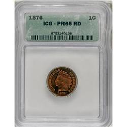 1876 1C MS65 Red ICG