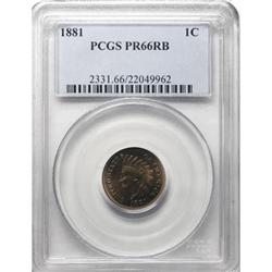 1881 1C PR66 Red and Brown PCGS