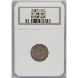 1887 1C PR66 Red and Brown NGC
